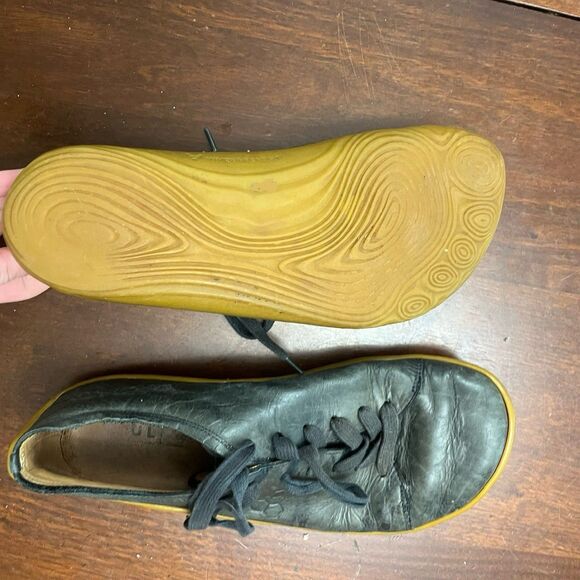 VivoBarefoot Addis Mens Black Sneakers 11.5 45M Leather Trainer Low Top Comfort - Picture 5 of 8